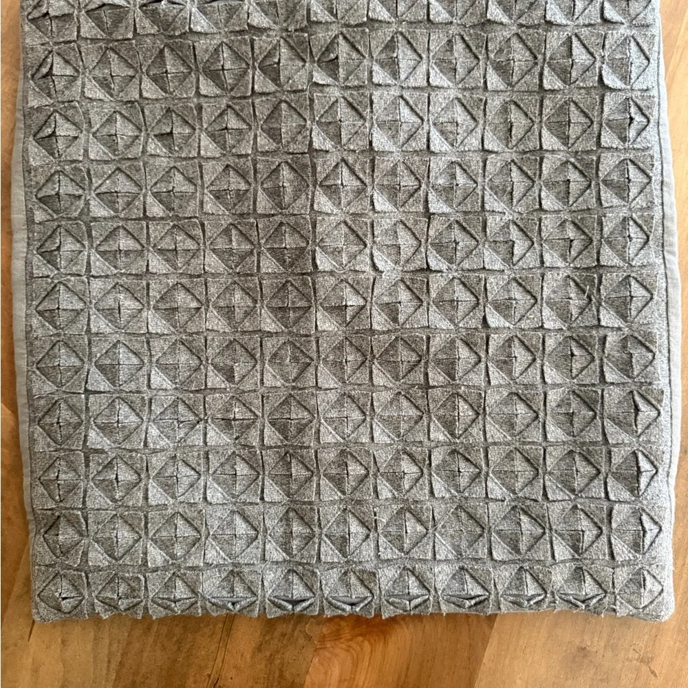West Elm Gray Textured Cushion Cover